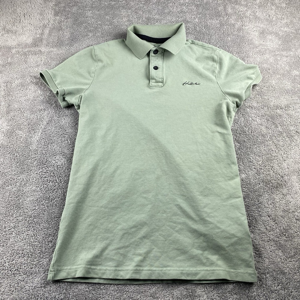 Hollister Green Polo Advanced Stretch Short Sleeve Mens Small Green
